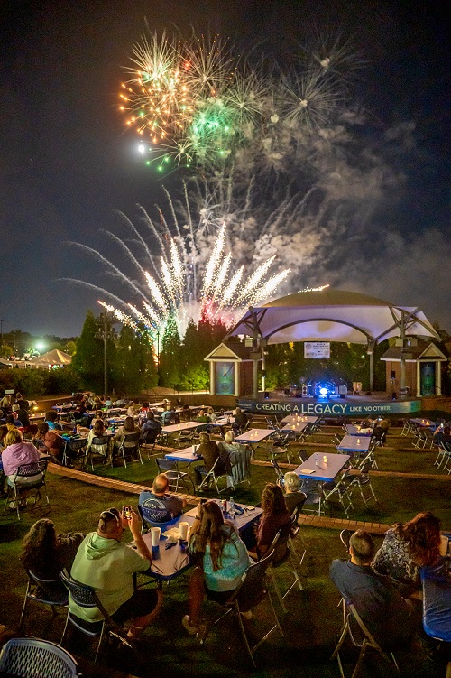 fireworks in night sky