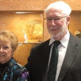 Woman and man smiling