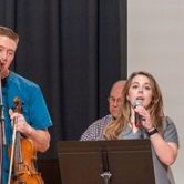 The Oblique Ridge Bluegrass Band performing.