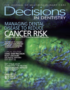 The Journal of Multidisciplinary, Decisions in Dentistry publication
