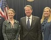 Dr. Nancy Young with Governor Brian Kemp