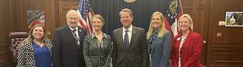 Dr. Nancy Young with Governor Brian Kemp