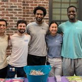 Volunteers at The HUB Back to school bash