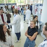 People share results of their research with one another