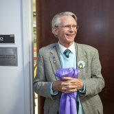 Dental College of Georgia researcher Dr. Frederick Rueggeberg was surprised by his colleagues with a freshly renovated lab space that was named in his honor.