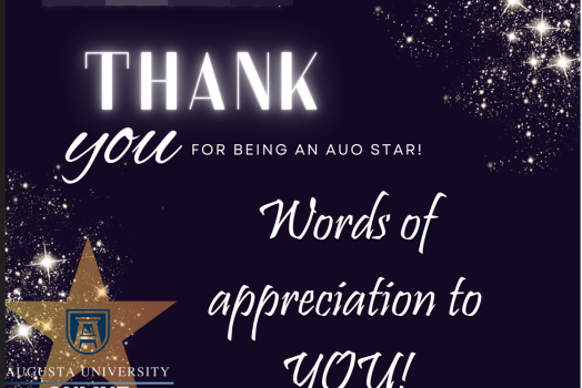 Example of the STAR Certificate that includes the instructor's name and Thank you in large text. In place of the student's comment which would normally be on the certificate, the phrase "Words of appreciation to YOU!"