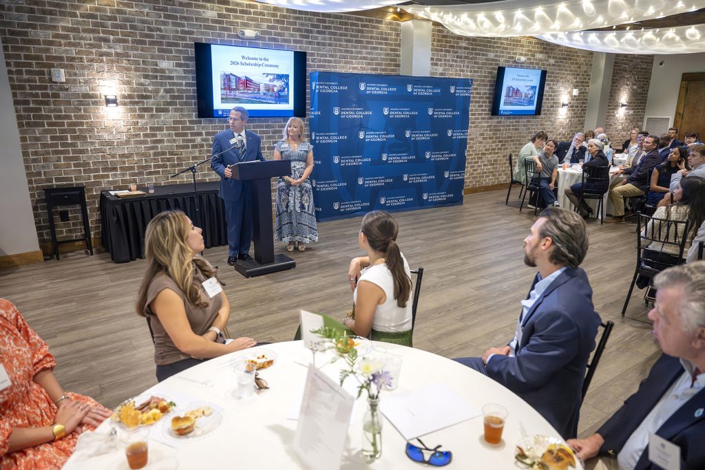 Attendees enjoy hors d'oeuvres and drinks while catching up with colleagues and celebrating scholarship winners.