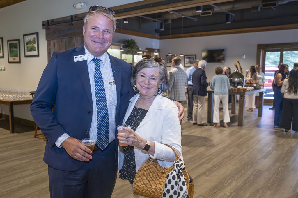 Attendees enjoy hors d'oeuvres and drinks while catching up with colleagues and celebrating scholarship winners.