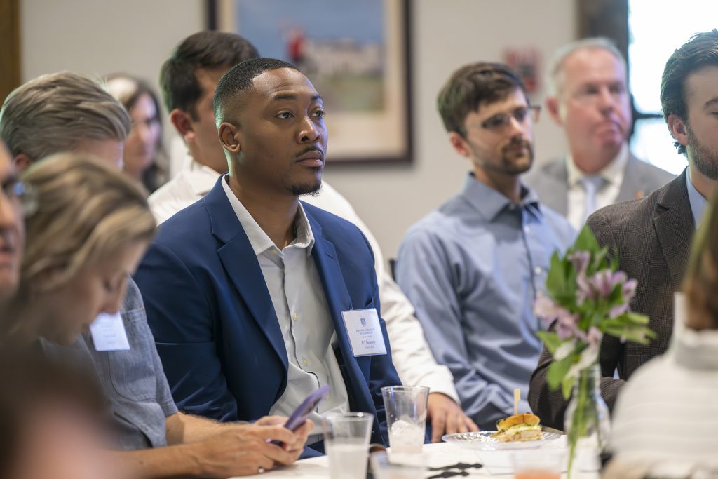 Attendees enjoy hors d'oeuvres and drinks while catching up with colleagues and celebrating scholarship winners.